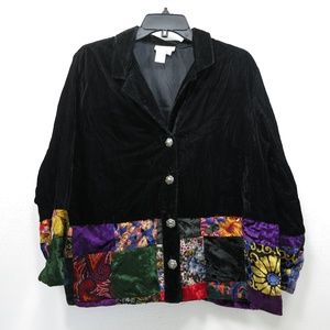 Coldwater Creek Crush Velvet Sweater Made in USA